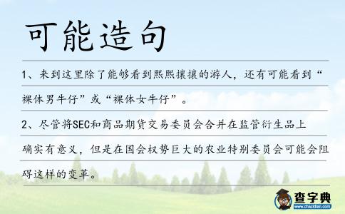 可能造句