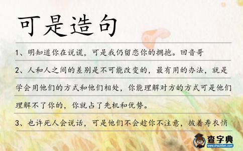 可是造句