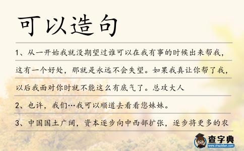 可以造句