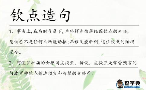 欽點造句