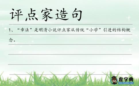 評點家造句