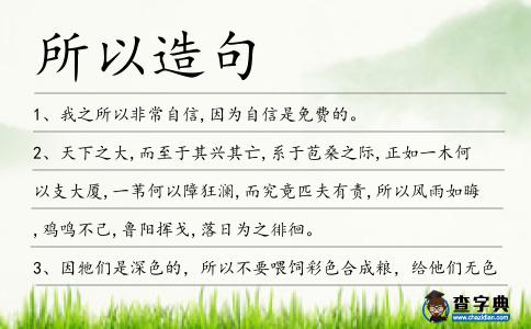 所以造句