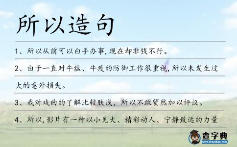 所以造句