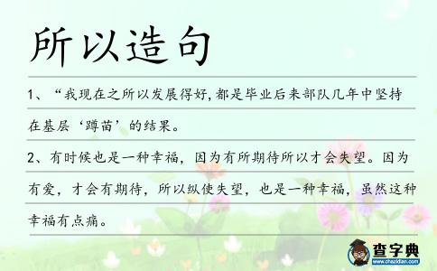 所以造句