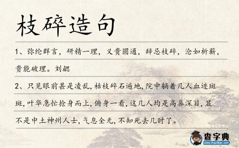 枝碎造句