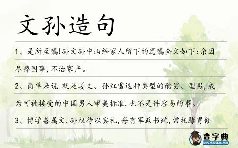文孫造句