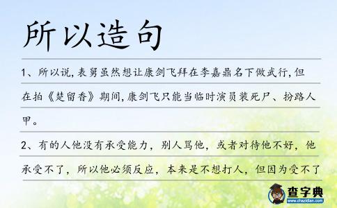 所以造句