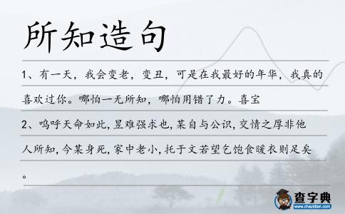 所知造句