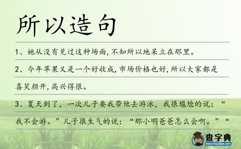 所以造句