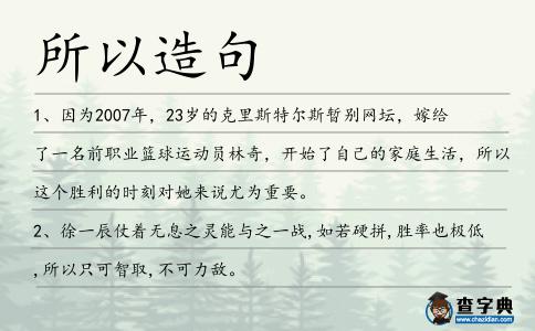 所以造句