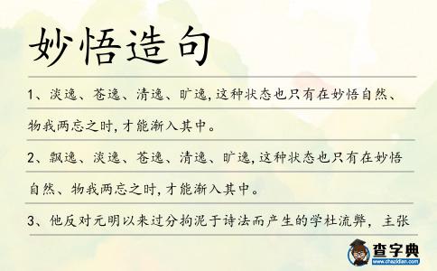 妙悟造句