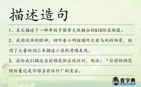 描述造句