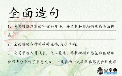 全面造句