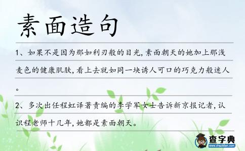 素面造句
