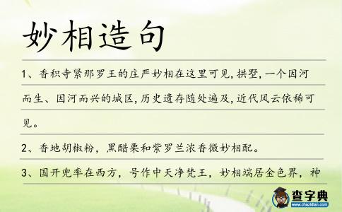 妙相造句