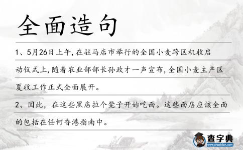 全面造句