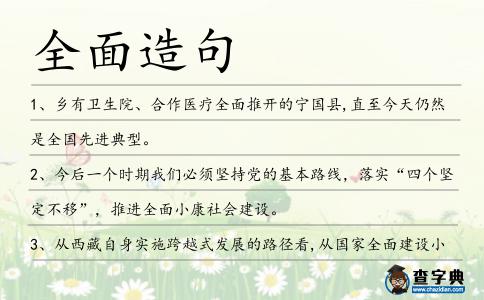 全面造句