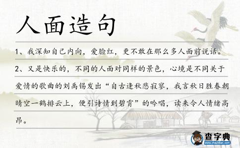 人面造句