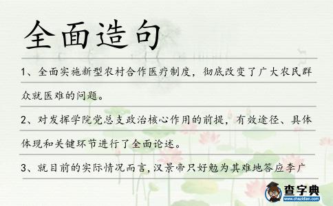 全面造句