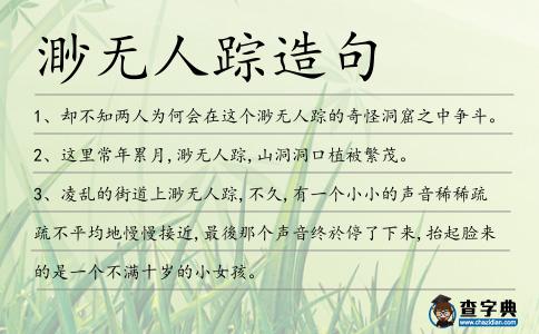 渺無人蹤造句