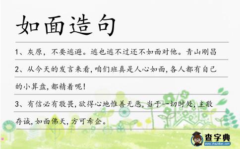 如面造句