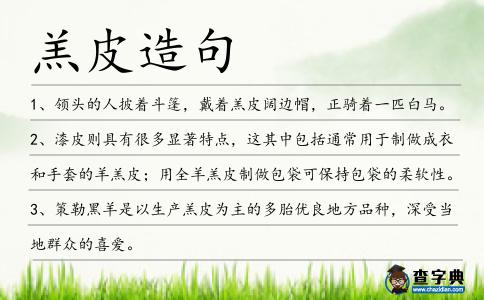 羔皮造句
