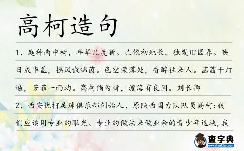 高柯造句