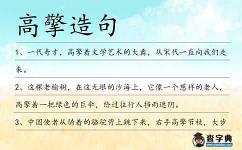 高擎造句