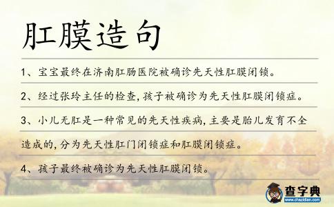 肛膜造句