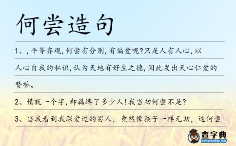 何嘗造句