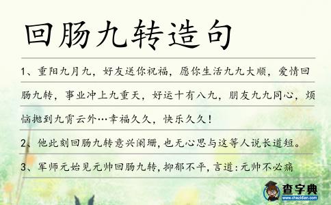 回腸九轉造句