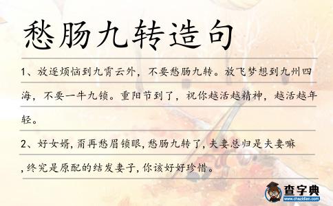 愁腸九轉(zhuǎn)造句