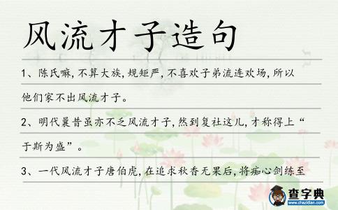 風流才子造句