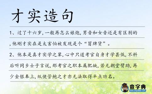才實造句