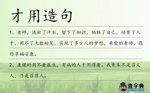 才用造句