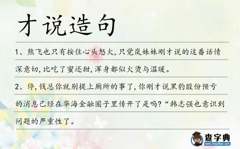 才說造句