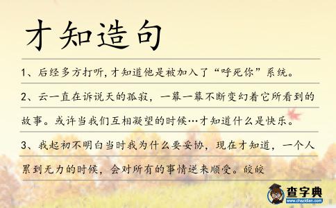 才知造句