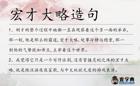 宏才大略造句