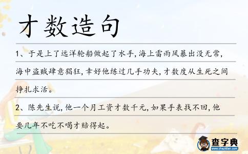 才數造句