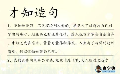 才知造句