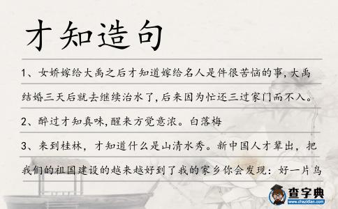 才知造句