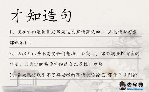 才知造句