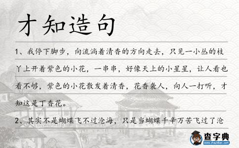 才知造句