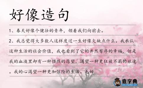 好像造句