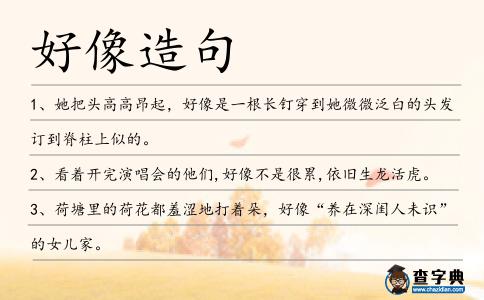 好像造句