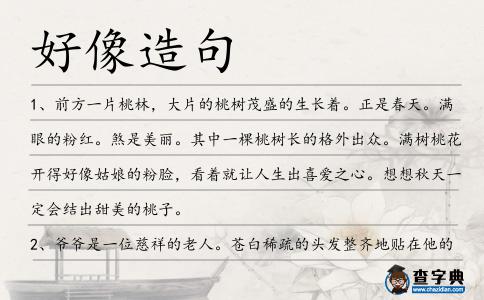 好像造句