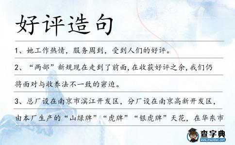 好評(píng)造句