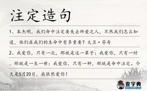 注定造句