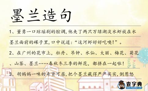 墨蘭造句