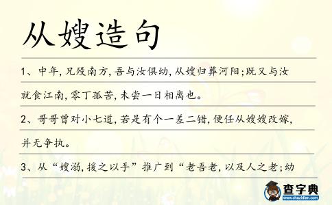 從嫂造句